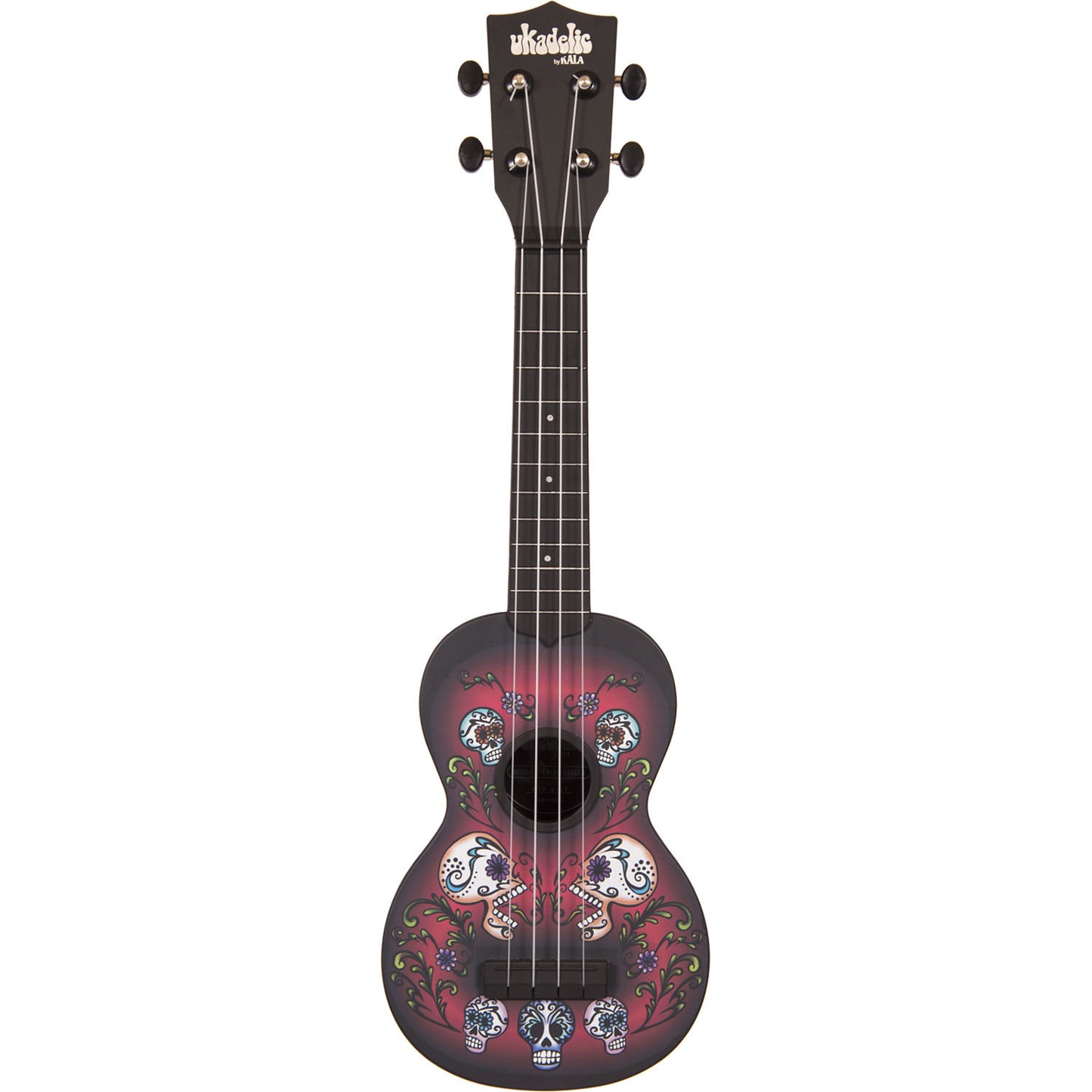 [CLEARANCE] Kala Ukadelic Soprano Ukulele Water Resistant 4 String ABS Composite Plastic Artwork Guitar with 12 Frets KA-SU