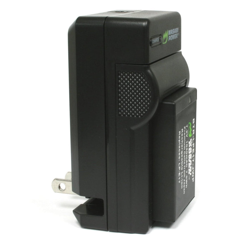 [CLEARANCE] Wasabi Power (2-pack) Canon LP-E17 LPE17 Battery and Dual Charger with USB-A to Micro USB Charging Cable for Canon EOS R100 R10 R50 R8 M6 M5 M3 Mirrorless, 77D 850D 800D 750D 700D 250D 200D DSLR Camera | JG Superstore