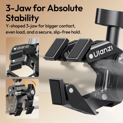 Ulanzi CO78 Super Clamp w/ Magic Arm, Dual Ball Head, 1/4" & 3/8" Thread, Camera Mount | C083 / C084