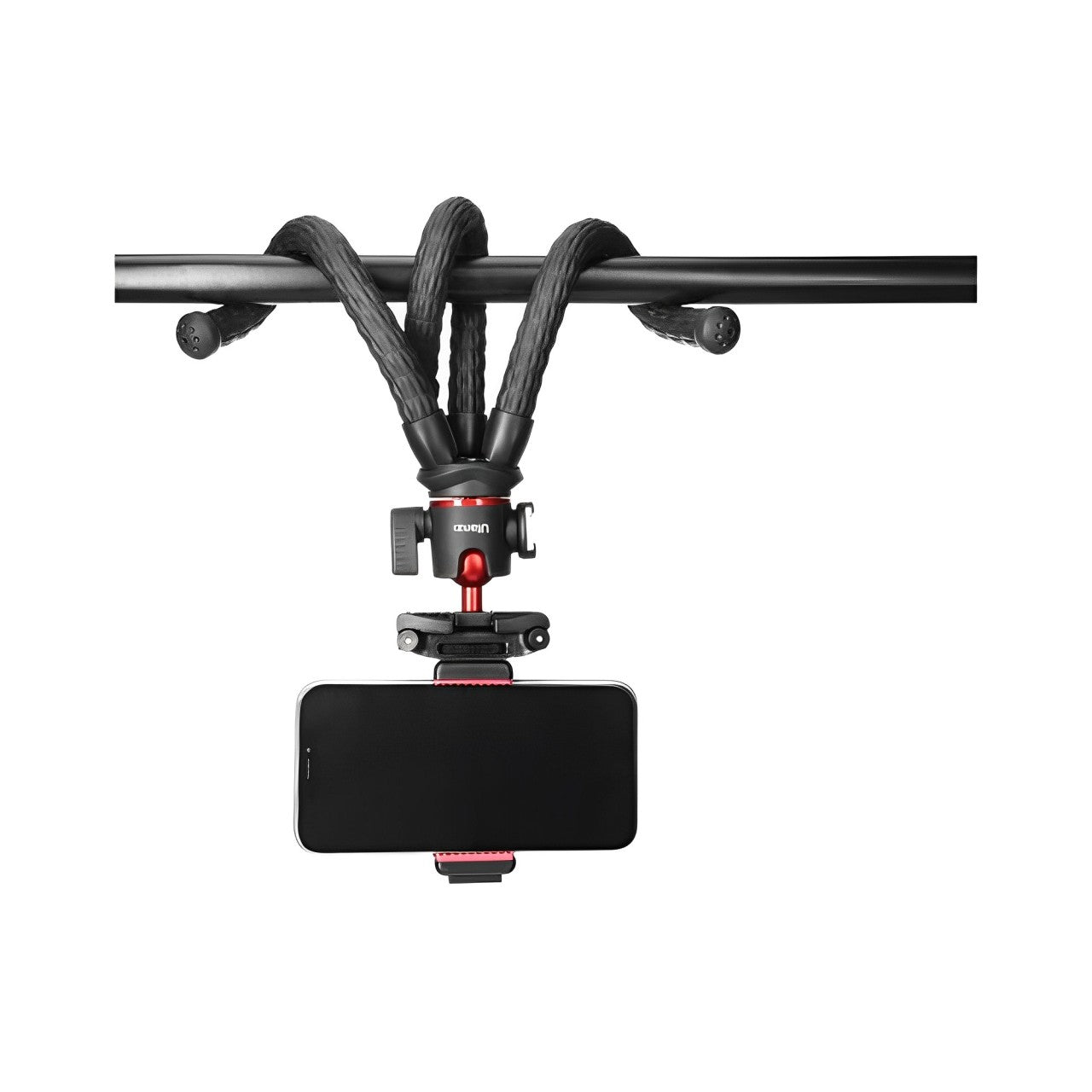 Ulanzi MT-33 Flexible Octopus Tripod with Double Cold Shoe Ball Head C-Clamp with Max 2kg / 11.8" Weight and Height, ABS + TPR Rubber Legs and 2.36" to 3.33" Smartphone Size Compatibility for Vlog Vlogging, Interviews, Content Creation