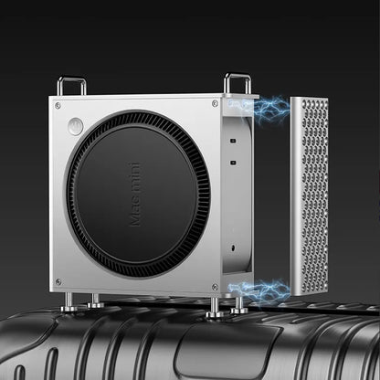 Ulanzi QT01 Aluminum Alloy Case for MAC Mini M4 / M4 PRO with Ergonomic and Maximized Airflow Design, All Access to Ports and Magnetic Setup for PC Desktop Computer