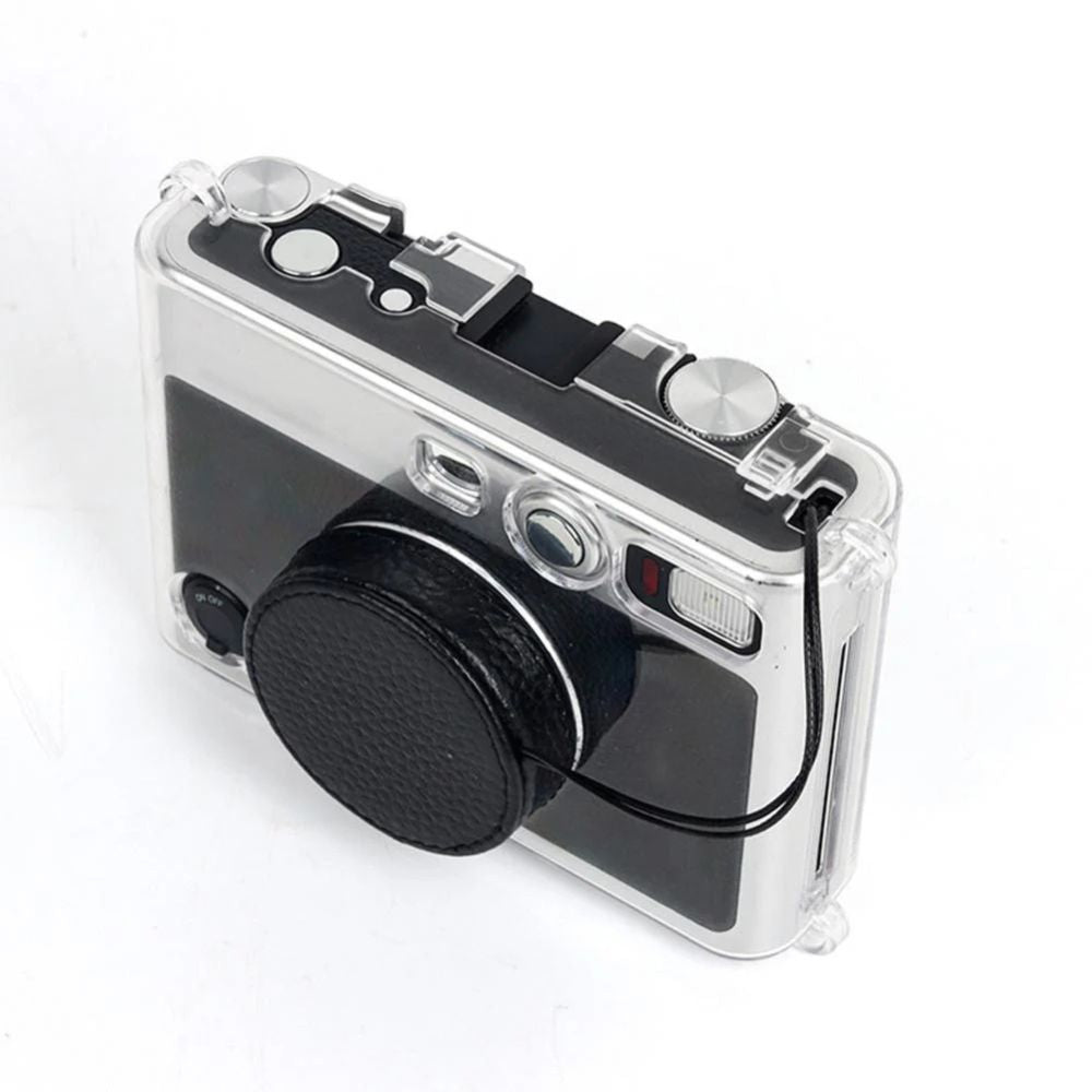 Pikxi Instax Mini EVO Camera PU Leather Protective Cover Lens Cap with Anchor Loops