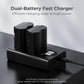 K&F Concept NP-W235 Dual Battery Charger with LCD Screen Indicator and USB A to Type C Charging Cable for FUJIFILM X-T5, X-T4, GFX 100S, X-H2S, GFX 50S II, VG-XT4, etc. Digital Camera Photography