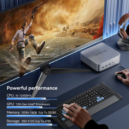 LeaderHub LP5C Mini PC w/ Intel Core i5-12450HX 16GB DDR4 512GB SSD Dual 4K 60Hz HDMI