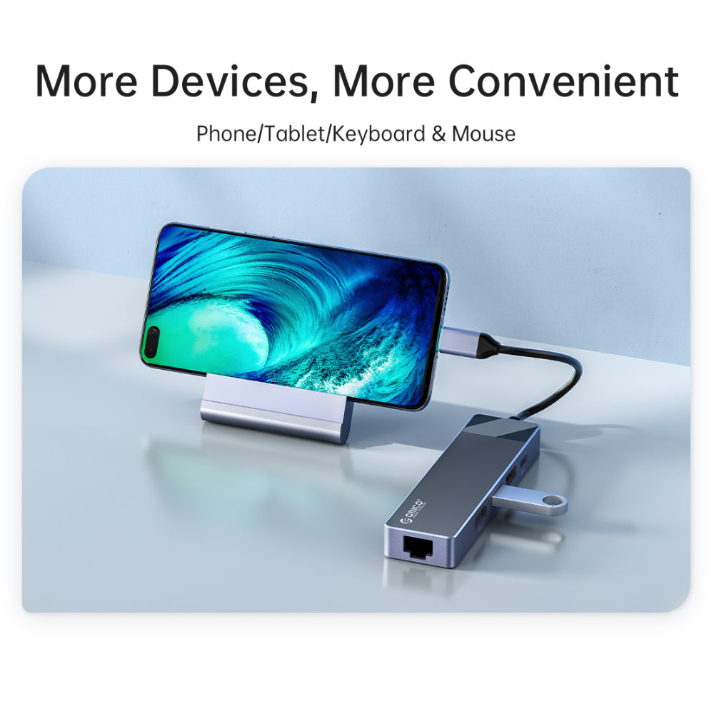 ORICO Type C 10 in 1 Multifunctional Docking Station with USB 3.0 5Gbps USB 2.0 480Mbps Transmission Rate PD 4K HDMI USB A 3.0 USB 3.0 USB A 2.0 RJ45 SD TF 1000Mbps Network Rate for Windows Mac OS Android - Black