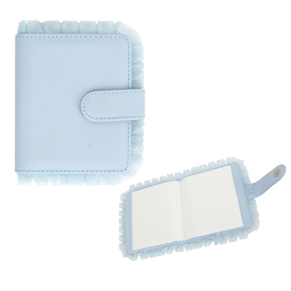 [CLEARANCE] Pikxi 64 Pockets Ruffles Leather Style Photo Album with Slip On Latch Cover for Fujifilm Instax Mini Instant Camera - Lilac Purple