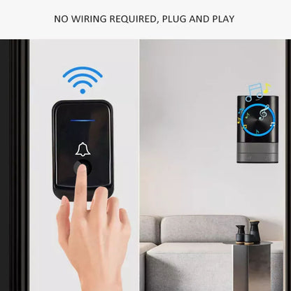 DAYTECH DB27 Smart Wireless Doorbell Plug and Play AC 110V-220V Water-Resistant 260m Long Range Door Bell Buzzer with Adjustable Volume, 45 Chimes and Tune for Home Office Indoor and Outdoor Installation