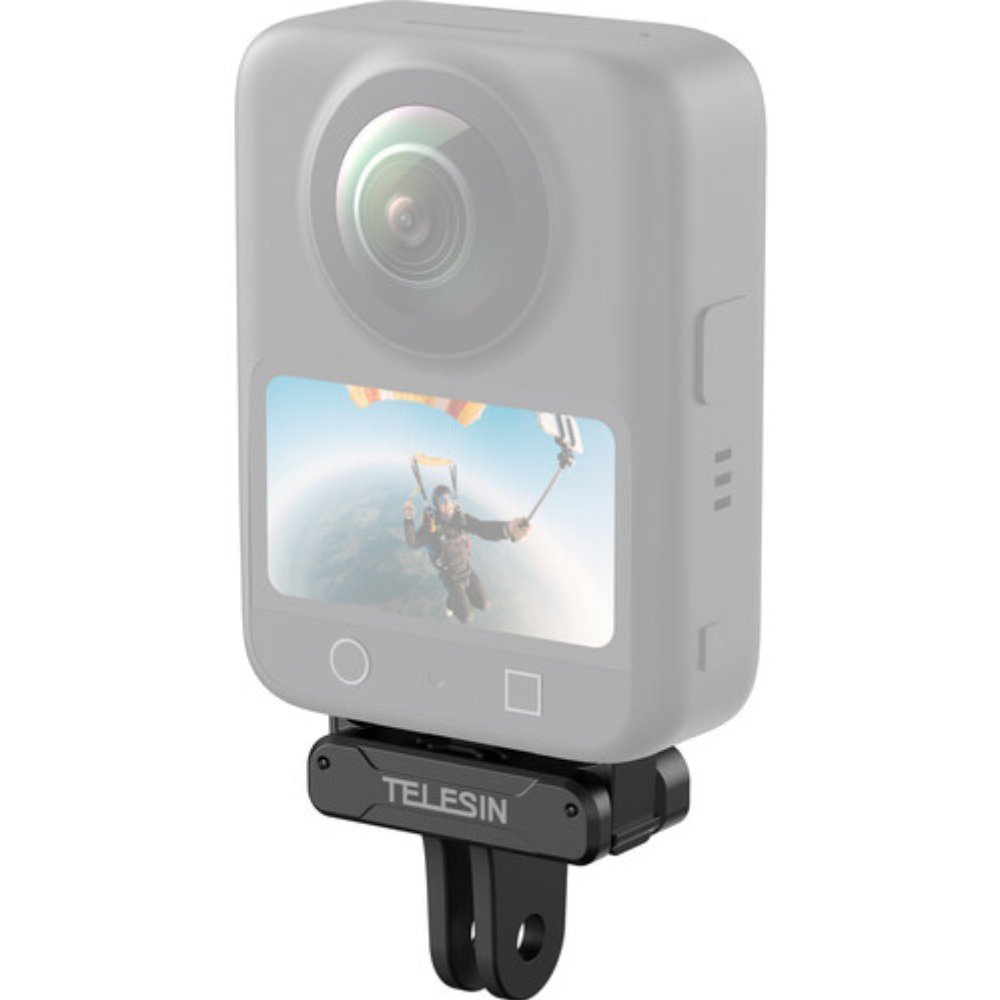 TELESIN DJI Osmo 360 | Action 5 Pro 4 3 Magnetic QR Quick Release 2-Prong Mount Adapter with Locking Clips for Action Camera