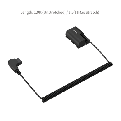 SmallRig DT-E6P 22.8" Coiled D-Tap to LP-E6P Dummy Battery Power Cable