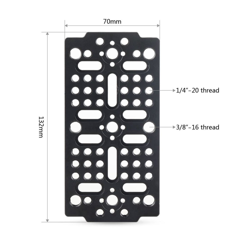 SmallRig Top Cheese Plate for Blackmagic URSA Mini & Other Video Cameras with Multiple 1/4" & 3/8" Screw Holes for Camera Accessories | 1681