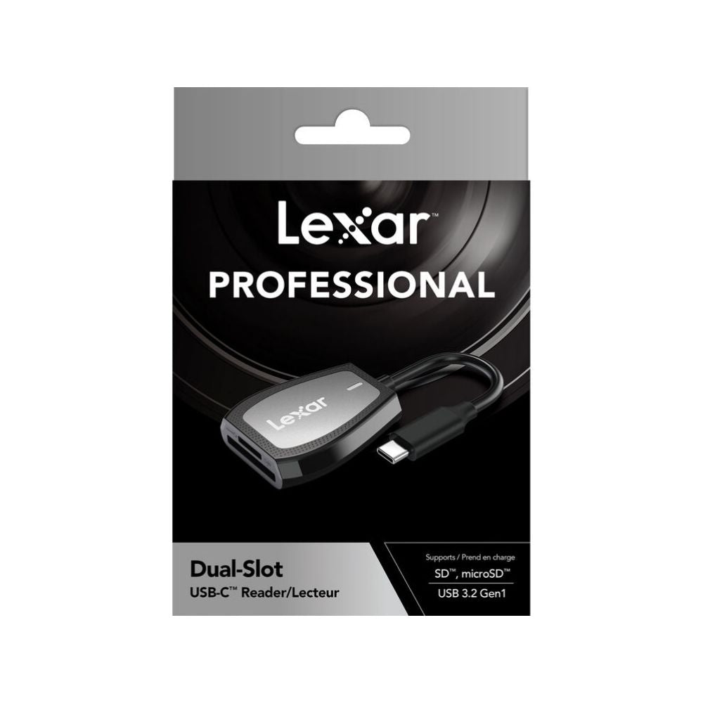 Lexar RW470 Professional Dual-Slot USB-C Card Reader, USB 3.2 Gen 1, 312MB/s Transfer Speed, SD & microSD Slot
