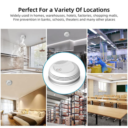 DAYTECH Photoelectric 360° Sensor Smoke Detector Fire Preventive Alarm System for Home, Office, School, Hotel, Hospital, Restaurant Indoor Establishment | SM21EN