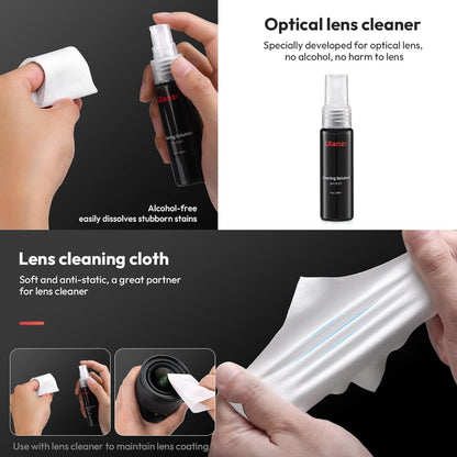 Ulanzi C058 CO72 10-in-1 APS-C Camera Cleaning Kit Soft Silicone Air Blower With Flexible Nozzle Dual-tip Design Cleans