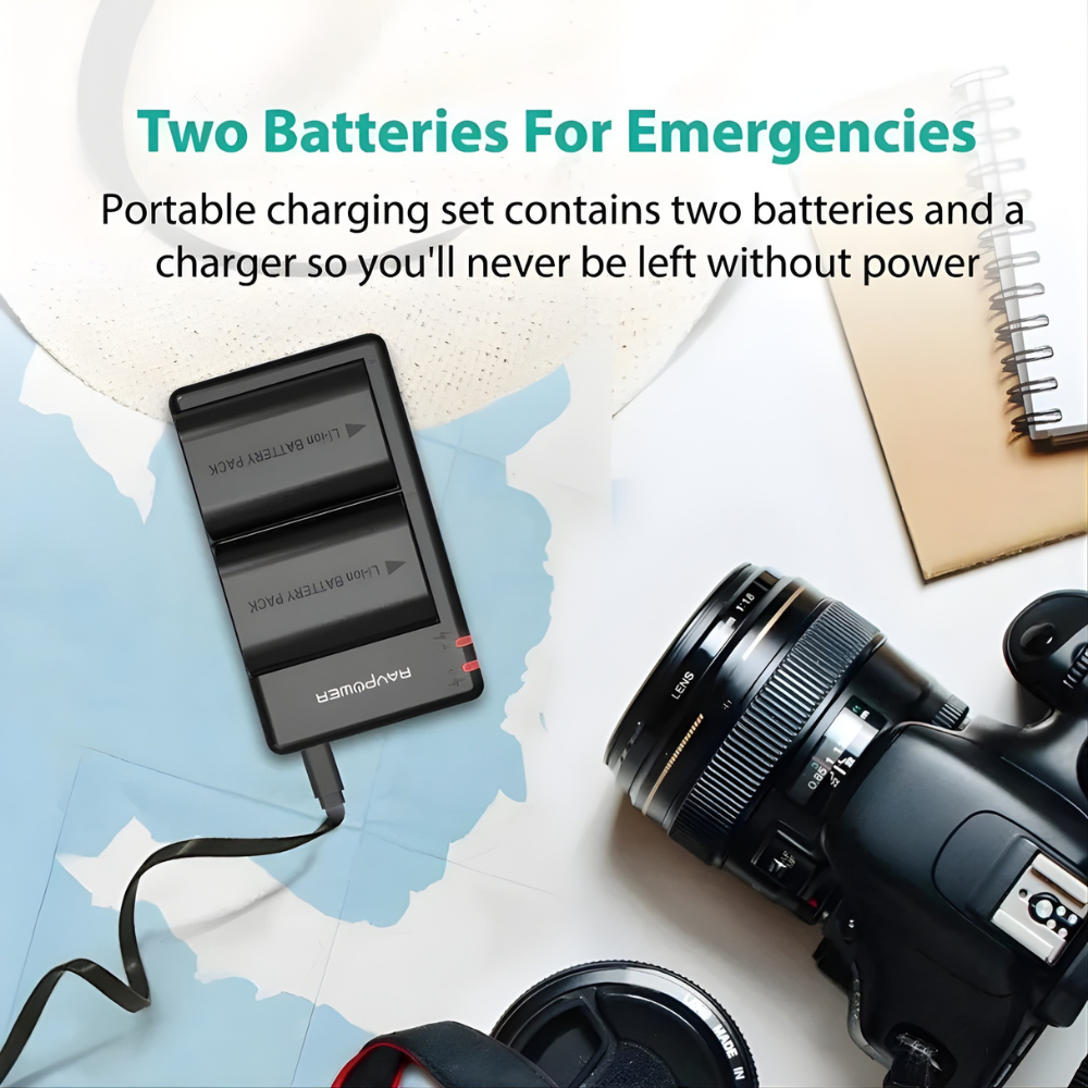 RAVPower LP-E6 / LP-E6N Battery Kit for Selected Canon Cameras