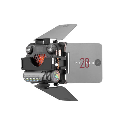 Zhiyun Fiveray M20 20W Bi-Color Pocket LED Fill Light with 4500mAh Built-in Battery, 2500-6700K Adjustable Color Temperature, DynaVort Cooling System, On-Board & Mobile App Control for  Camera Photography & Videography