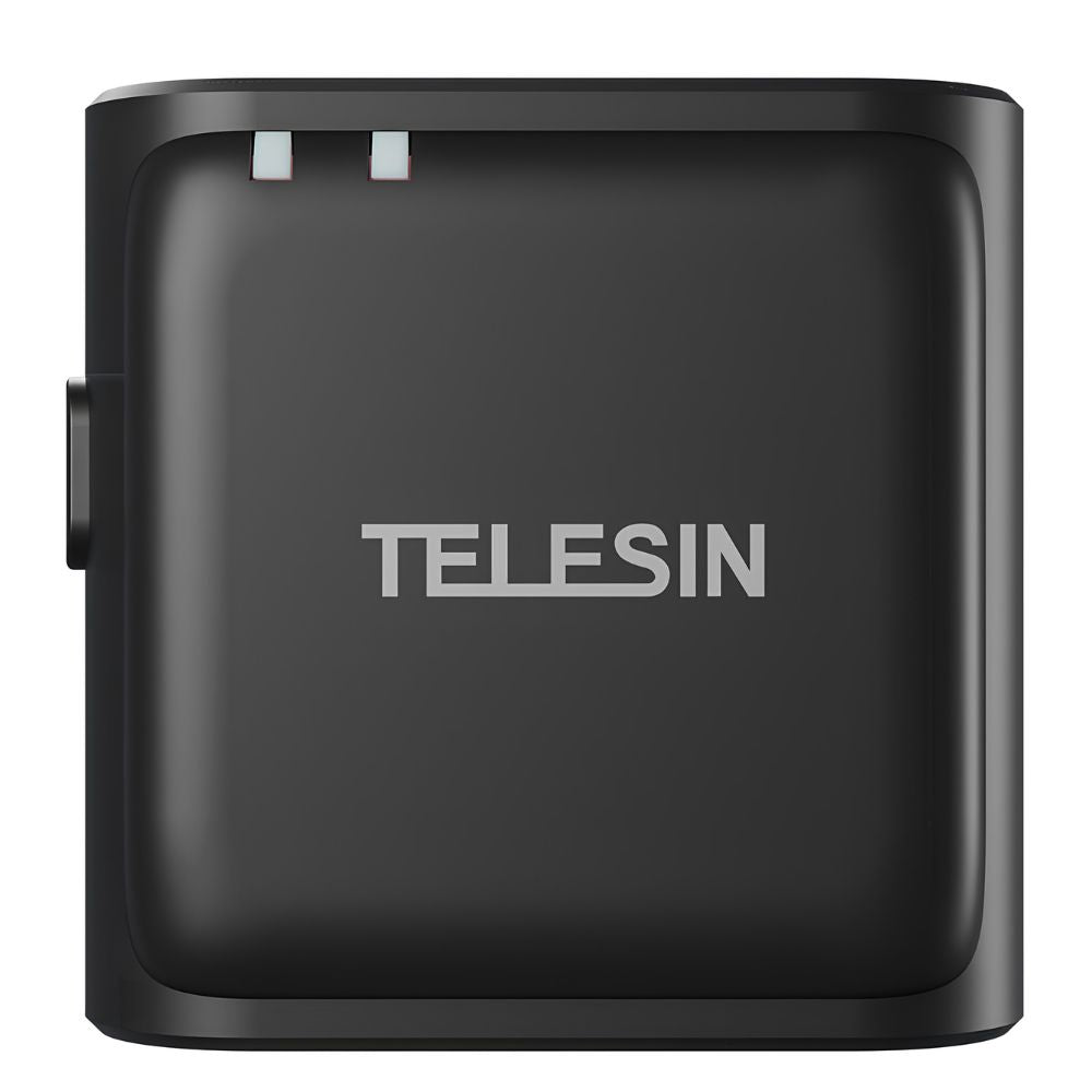 TELESIN Button 2 Person 2TX + RX Wireless Microphone System for Smartphones, Tablets, Other Devices