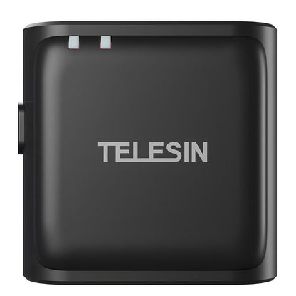TELESIN Button 2 Person 2TX + RX Wireless Microphone System for Smartphones, Tablets, Other Devices