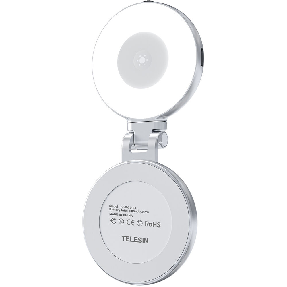 TELESIN Magsafe Selfie Ring LED Light for Magnetic Smartphones with Mirror and 3 Color Modes