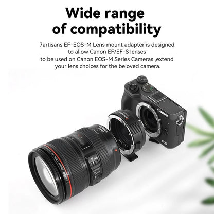 7Artisans Canon EF / EF-S to EF-M EOS-M Lens Mount Adapter AF Autofocus for Mirrorless Cameras