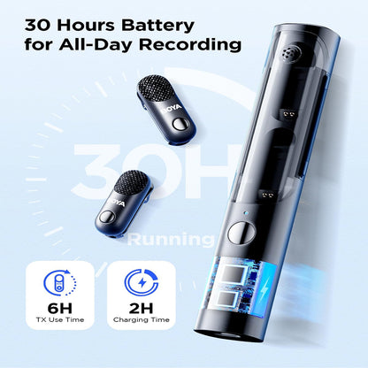 BOYA MAGIC-02 / MAGIC-05 Transformable Al-Powered Mini Wireless Lavalier Microphone Kit w/ USB-C, Lightning and 3.5mm TRS Receivers, AI Noise Reduction, 30Hrs Total Battery Life & 100M LOS Range — Versatile for Professional & Personal Use
