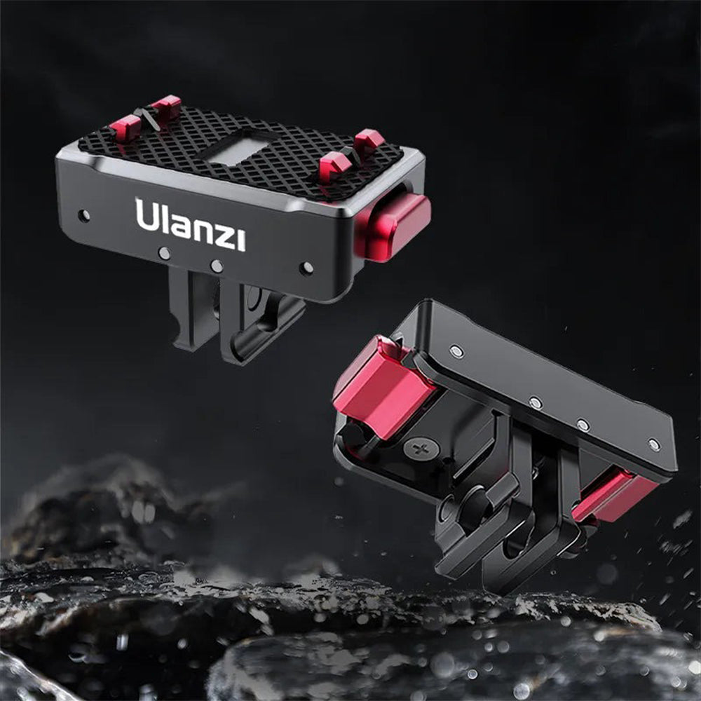 Ulanzi Magnetic Quick Release Mount for Insta360 Action Cameras - Compatible with ONE RS 1-Inch/Twin/4K Edition, Ace/Ace Pro, X4/X3/X2, ONE R, ONE X | IN-01 IN-03