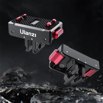Ulanzi Magnetic Quick Release Mount for Insta360 Action Cameras - Compatible with ONE RS 1-Inch/Twin/4K Edition, Ace/Ace Pro, X4/X3/X2, ONE R, ONE X | IN-01 IN-03