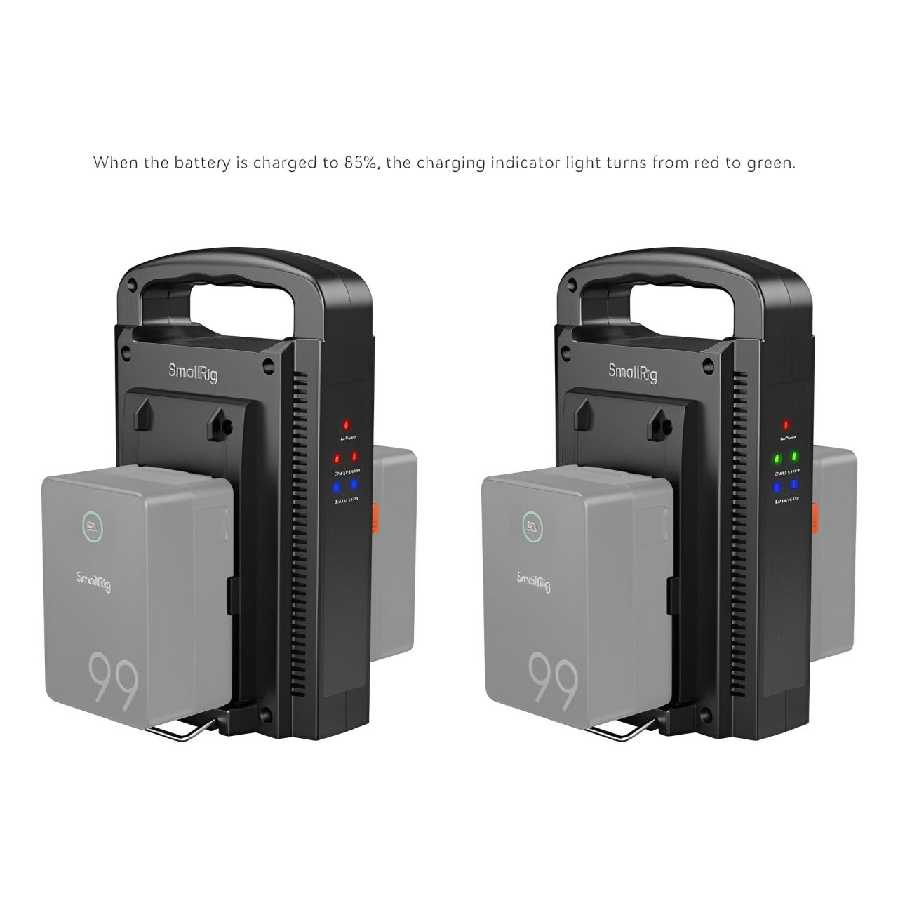 SmallRig Dual Channel V-Mount Battery Charger with LED Indicator Light | 4450