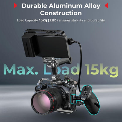 SmallRig Rotating Side Handle Camera Cage Handle Grip with 1/4"-20 / NATO Clamp Mount 15KG Payload