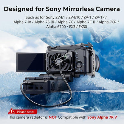 SmallRig Sp-on Cooling System for Select Sony / Canon / FUJIFILM Cameras with 0°C to 45°C Temperature Range, Thermoelectric Cooler, and Built-in Overheating, Short Circuits & Overvoltage Protection Systems | 4348 | 4815