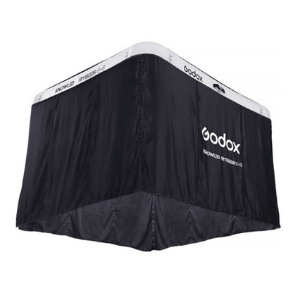 Godox KNOWLED AM1600R 8x8′ Inflatable RGBW LED Mat Light 1600W Output, 1800–10000K CCT, HSI, GEL, FX Full-Color Modes, IP54 Weather-Resistant, Modular Foldable Design with Onboard/CRMX/DMX/Ethernet/App Control for Professional Production