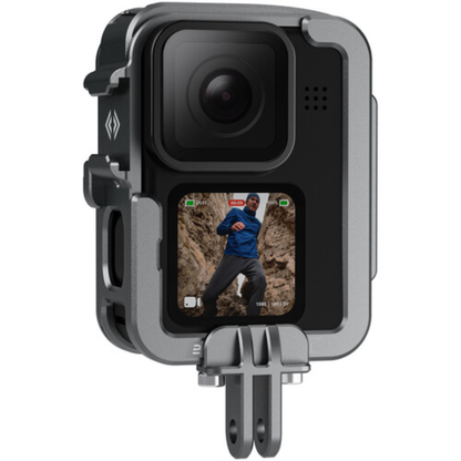 TELESIN Aluminum Cage with Convertible Vertical Frame for GoPro HERO 12 / 11 / 10 / 9 Action Cameras