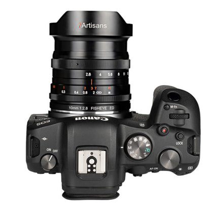 7Artisans 10mm F/2.8 Full Frame Format Canon RF Mount Ultra Wide Angle Fisheye Prime Lens MF Manual Focus Large Aperture for EOS R EOS R3 EOS RP EOS R5 EOS R6 Mirrorless Cameras