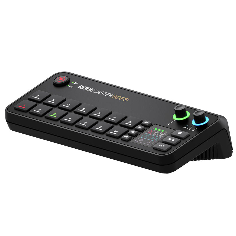 RODE RODECaster Video All-In-One Console Switcher w/ Integrated Audio Mixer, Supports Up to 1080p60 Resolution, RTMP Streaming, Aphex VoxLab Audio Processing, Bluetooth & Wi-Fi Connection for Broadcasting, Live Recording & Content Creation