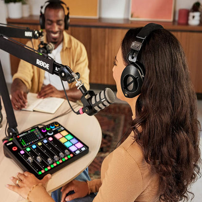 RODE NTH-100M Studio Over the Ear Headset with NTH-Mic Omnidirectiol Microphone with Circumaural 40mm Dymic Driver, FitLock System, Modular with Comfortable Cushions for Mixing, Video, Recording and Podcasting