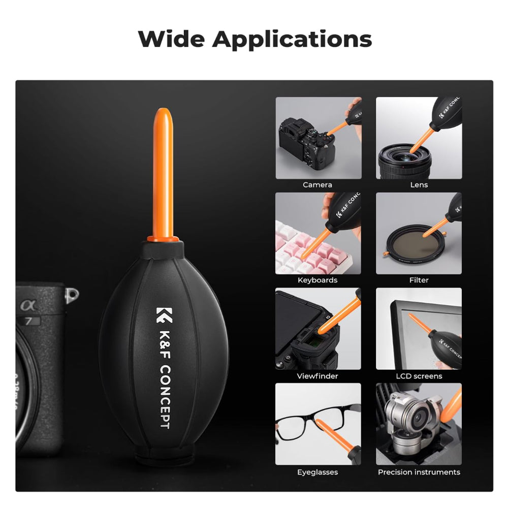 K&F Concept Air Dust Blower Lens and DSLR Mirrorless Camera Cleaner with Long Nozzle Design