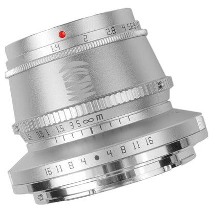 TTArtisan 35mm F/1.4 APS-C Format Leica L Mount Prime Lens Large Aperture Sonnar Optical Design Full Metal Body, MF Manual Focus, 11" Focus Distance, Clicked Aperture Ring for Smooth Bokeh & Low Light Photography | Black, Silver