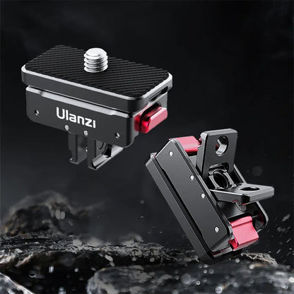 Ulanzi Magnetic Quick Release Mount for Insta360 Action Cameras - Compatible with ONE RS 1-Inch/Twin/4K Edition, Ace/Ace Pro, X4/X3/X2, ONE R, ONE X | IN-01 IN-03