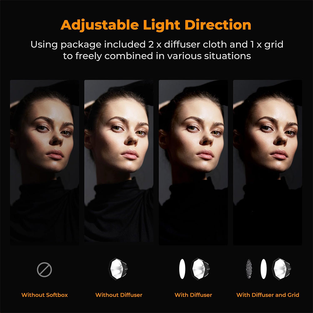 K&F Concept 65/90cm Quick Release Octagon Softbox, Bowens Mount, Dual Diffusers | OS2-65/OS2-90