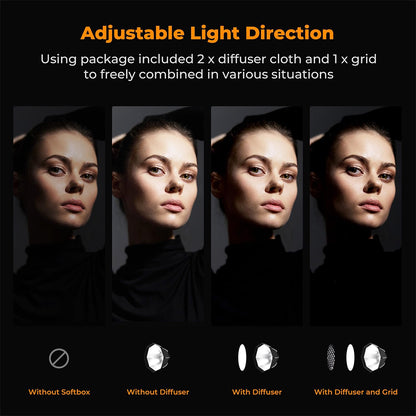K&F Concept 65/90cm Quick Release Octagon Softbox, Bowens Mount, Dual Diffusers | OS2-65/OS2-90
