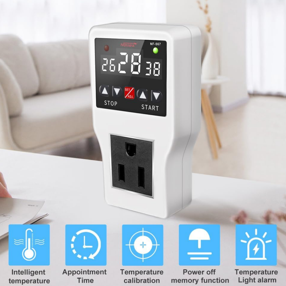 Noyafa NF-567 Digital Thermostat Temperature Timer Controller Monitor with Waterproof Probe