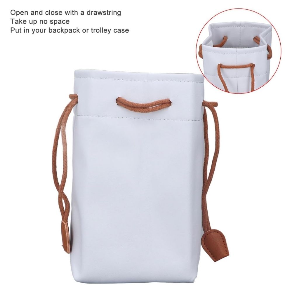 Pikxi Universal Drawstring PU Leather Carrying Bag with Colorful Design and Water Resistant for Fujifilm Instax, Camera and Lenses etc.
