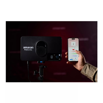 Aputure Amaran Pano 60c P60c RGB COB 60W Mobile Light Panel All-in-One Creator Kit, 2300K-10000K CCT, 6,790 Lumens, 22,220 Lux, CRI 96 TLCI 97, USB-C PD, Sidus Link & Bluetooth Control, Travel-Ready Lighting for Video & Photography