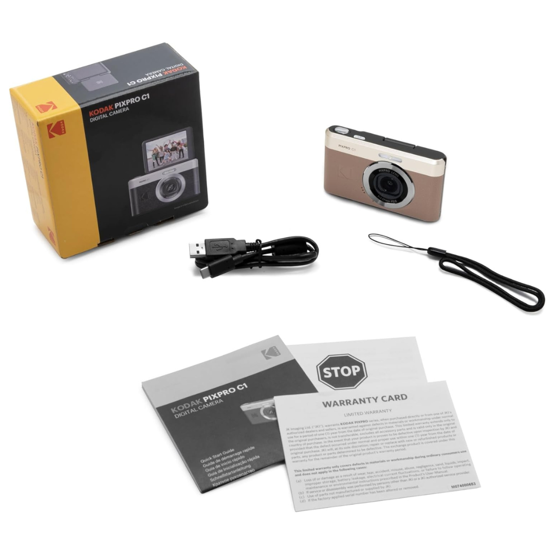 KODAK PIXPRO C1 Compact Digital Camera with 16GB TF Card