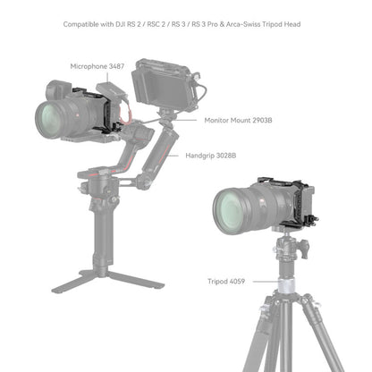 SmallRig Formfitting Camera Rig Cage Kit for Sony a6700 Alpha Series Mirrorless Camera with HDMI Cable Clamp, M2.5, 1/4"-20 and 3/8"-16 Screws & Threaded Mounting Holes, Built-In Arca-Swiss Base Plate, Cold Shoe Mount, NATO Rail | 4336