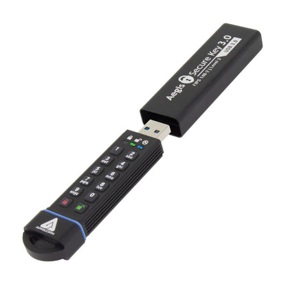 Apricorn Aegis Secure Key 3NX 8GB USB 3.1 256-Bit Hardware Encrypted Flash Drive | ASK3-NX-8GB