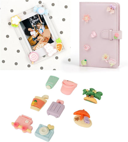 [CLEARANCE] Pikxi 8-Piece Assorted 3D Cute Decorative Stickers for Fujifilm Instax Film Photo Album, Frame, Tumbler, Phone Case, and more DIY Crafts | STICKER-1