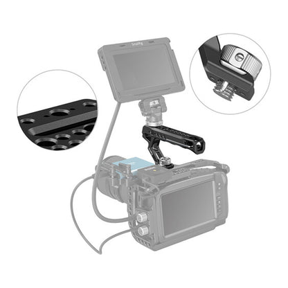 SmallRig Ergonomic Universal ARRI Locating Handle Comfortable Grip  with 15mm Rod Clamp, Built-in Magnet, Anti-off Designed and Anti-Twist Screw, 3 Shoe mounts 1/4"-20 & 3/8"-16 Threaded Holes for ARRI Cold Shoe Mount 2165C