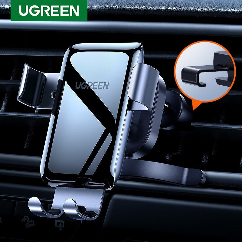 UGREEN Gravity Auto Lock Air Vent Mount Car Phone Holder Fits Round, V