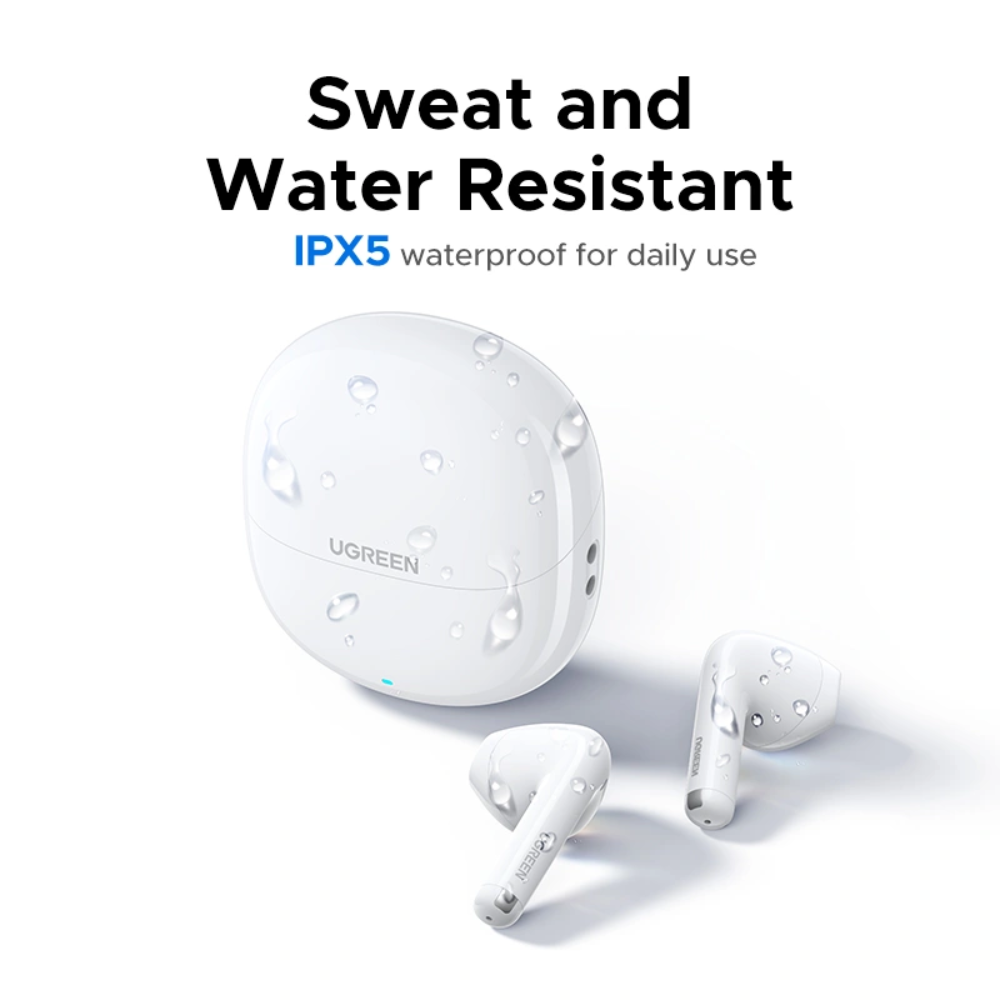 UGREEN LightBuds Semi In-Ear Wireless Earbuds Bluetooth 6.0 Spatial Audio 35H 4-Mic ENC | WS217