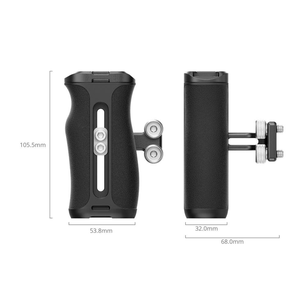 SmallRig Compact Mini Side Handle, 1/4"-20 Dual Thumbscrews & Mounting Threads for Cameras, 6kgs Maximum Load Capacity, 1.7" Vertical Adjustment, Left & Right-Handed for Photography, Content Creation, Vlogging & Video Recording